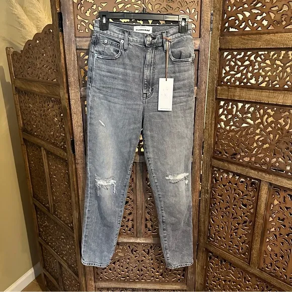 NWT SLVRLAKE Beatnik Ankle Jeans Grey After Midnight Denim 25 reg $310‎