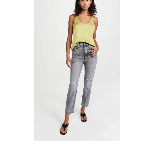 NWT SLVRLAKE Beatnik Ankle Jeans Grey After Midnight Denim 25 reg $310‎