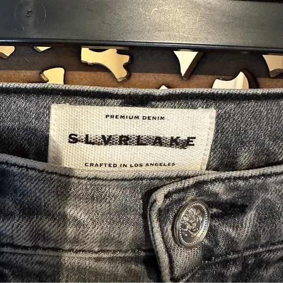 NWT SLVRLAKE Beatnik Ankle Jeans Grey After Midnight Denim 25 reg $310‎