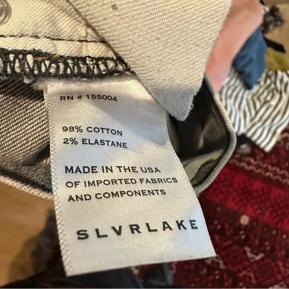 NWT SLVRLAKE Beatnik Ankle Jeans Grey After Midnight Denim 25 reg $310‎