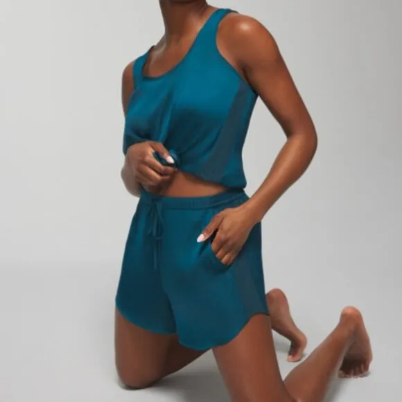 NWT Soma CRINKLE Satin Tank and Short Set