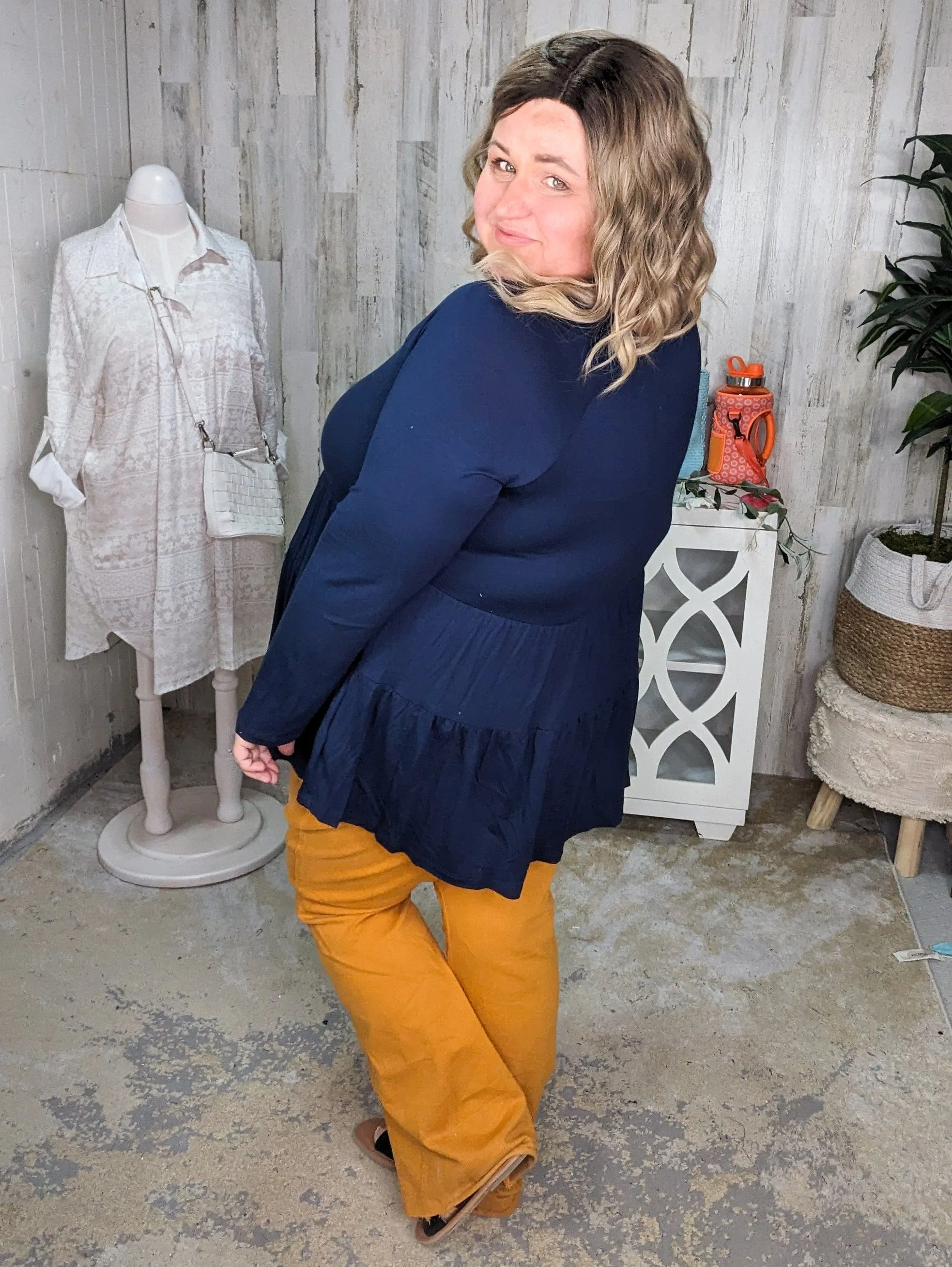 Oaklynn Solid Tiered Top w/Strappy Detail (5 colors)
