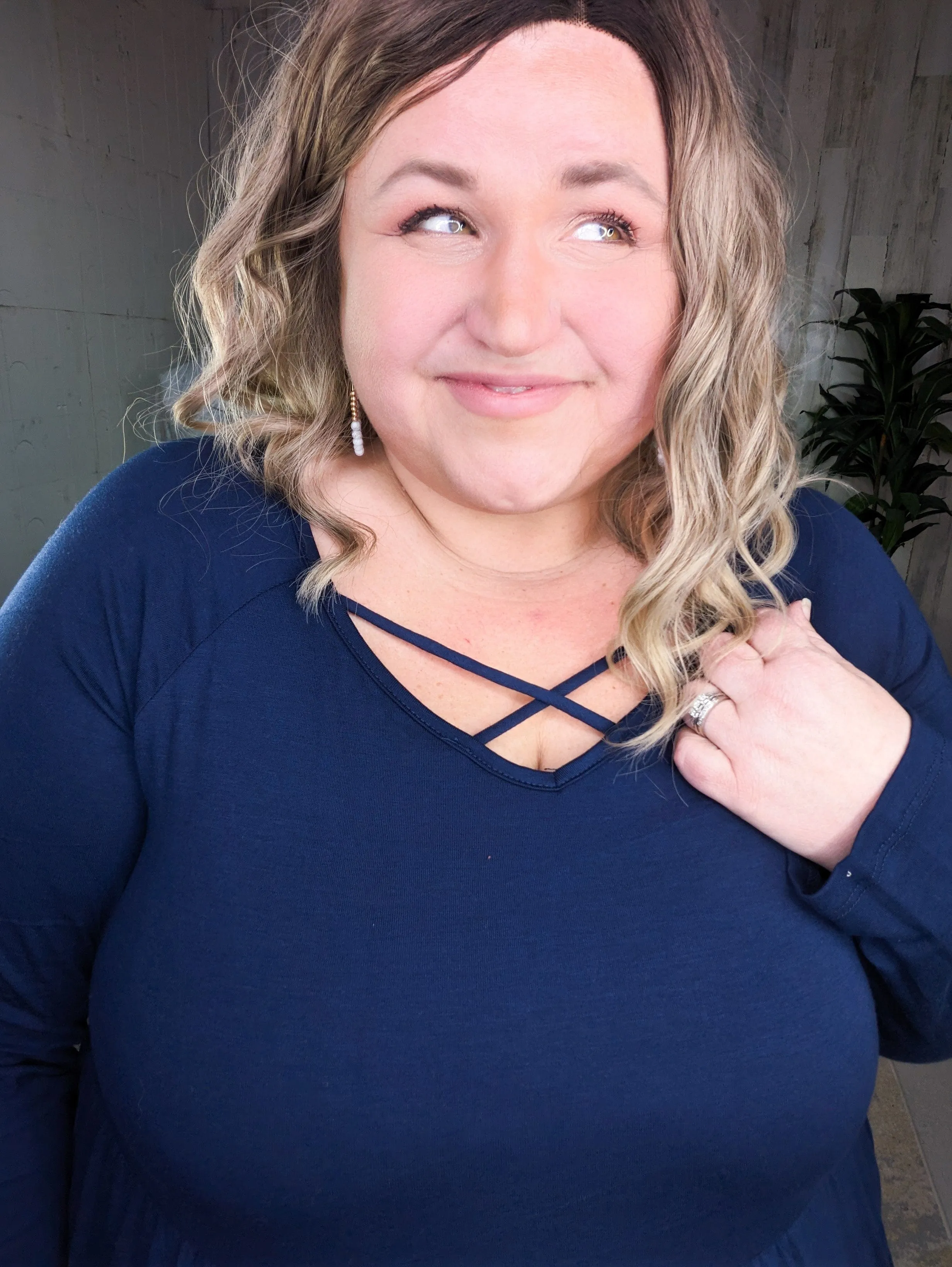 Oaklynn Solid Tiered Top w/Strappy Detail (5 colors)