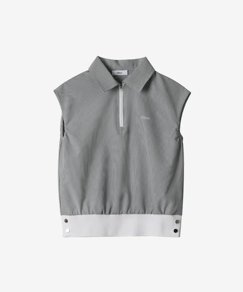 OBER Golf Tech Seersucker Vest - Stripes