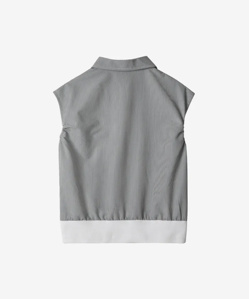 OBER Golf Tech Seersucker Vest - Stripes