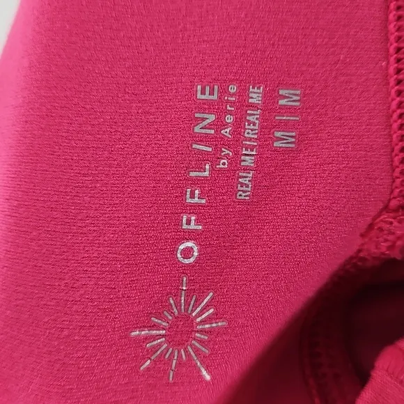 OFFLINE By Aerie Real Me Crossover Flowy Short Solar Pink Size M Built in Shorts
