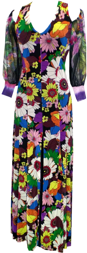 Old Garden Long V Neck Dress