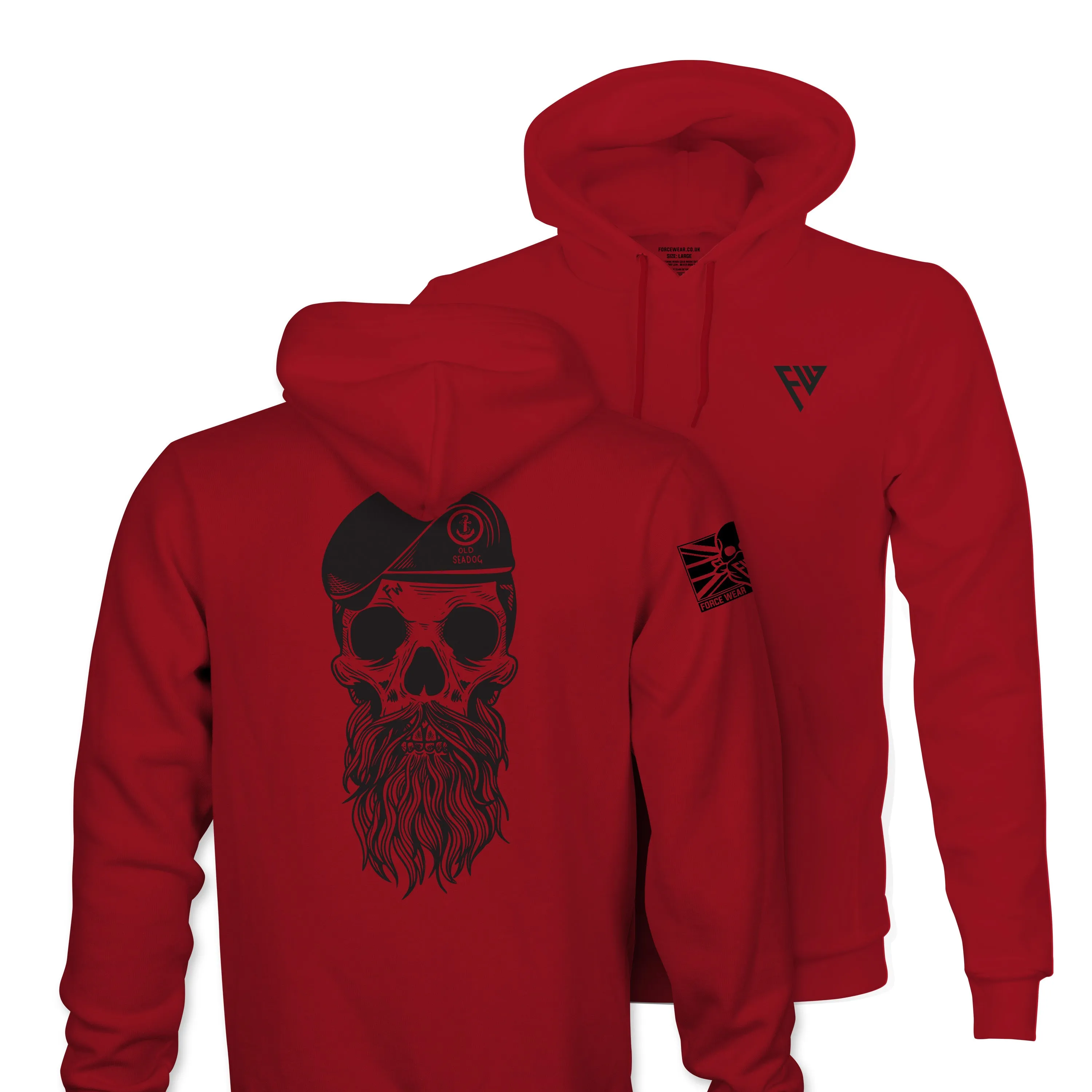 OLD SEA DOG TAG & BACK HOODIE