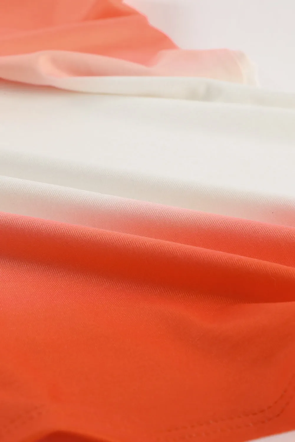 Orange Ombre Tie-dye Sleeveless Flowy Dress