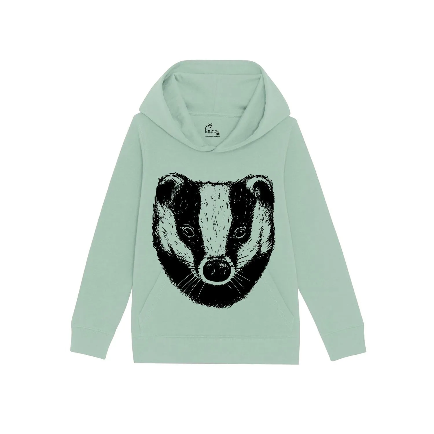 Organic Cotton Kids Hoodie | Badger Aloe Green