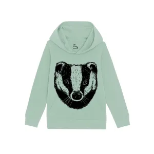 Organic Cotton Kids Hoodie | Badger Aloe Green