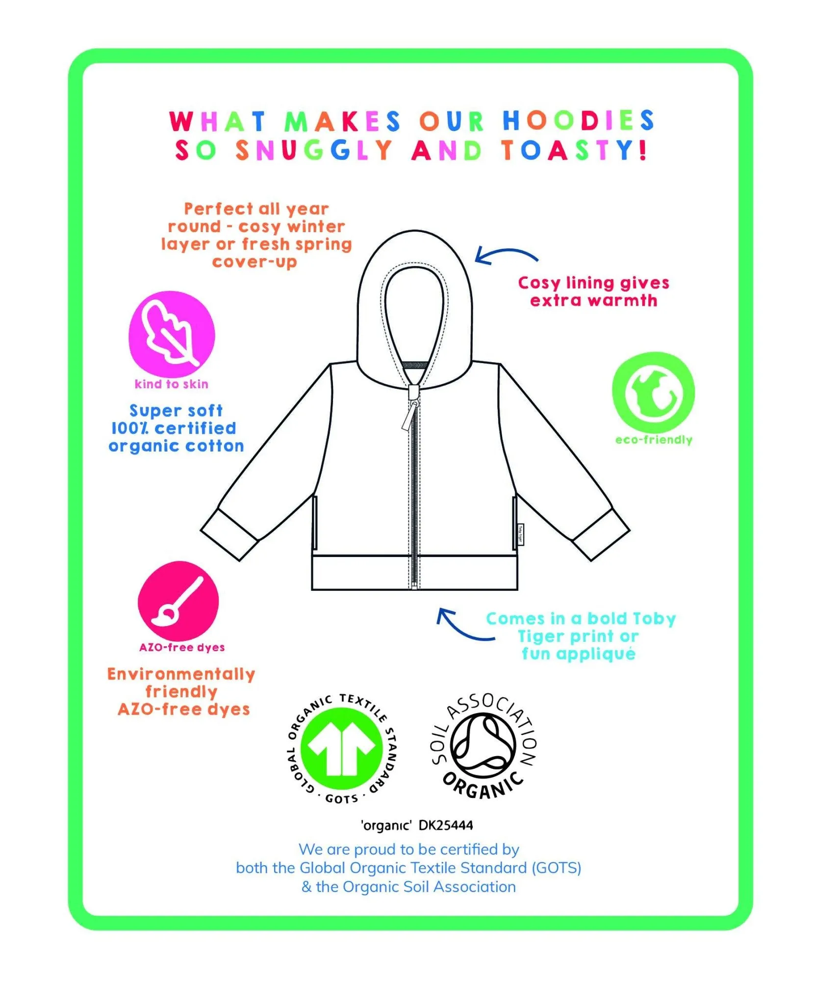 Organic Tonal Dinosaur Applique Hoodie