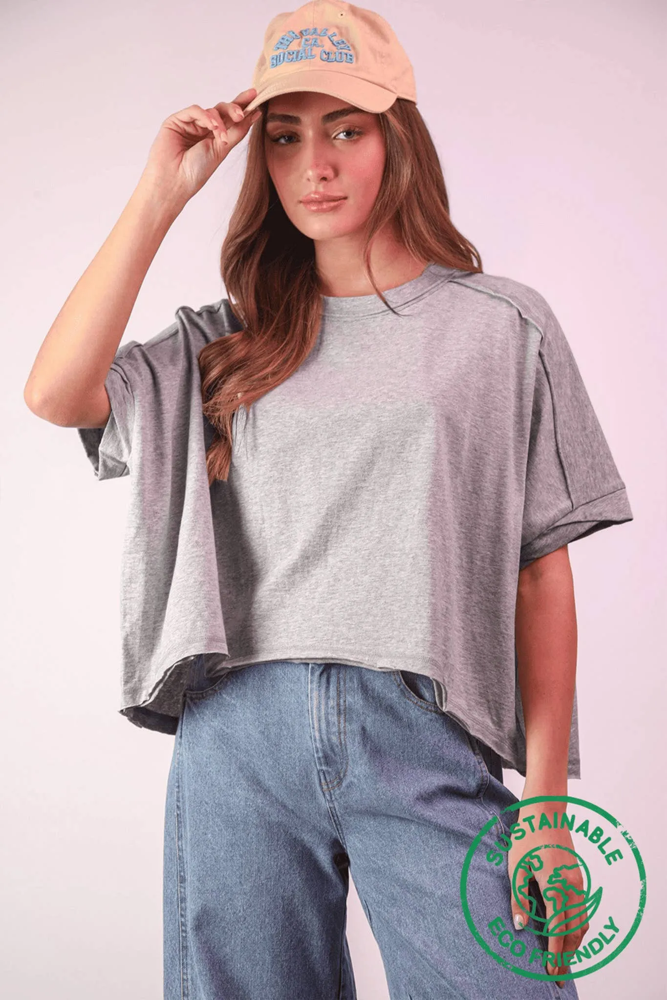 Oversized Crop Comfy Top