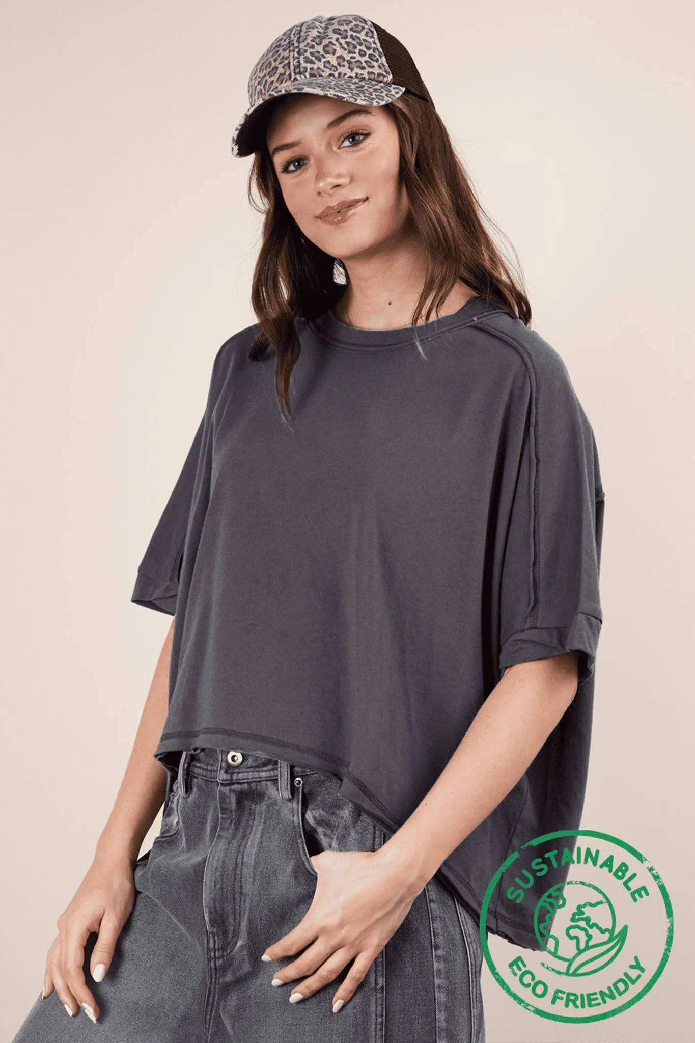 Oversized Crop Comfy Top
