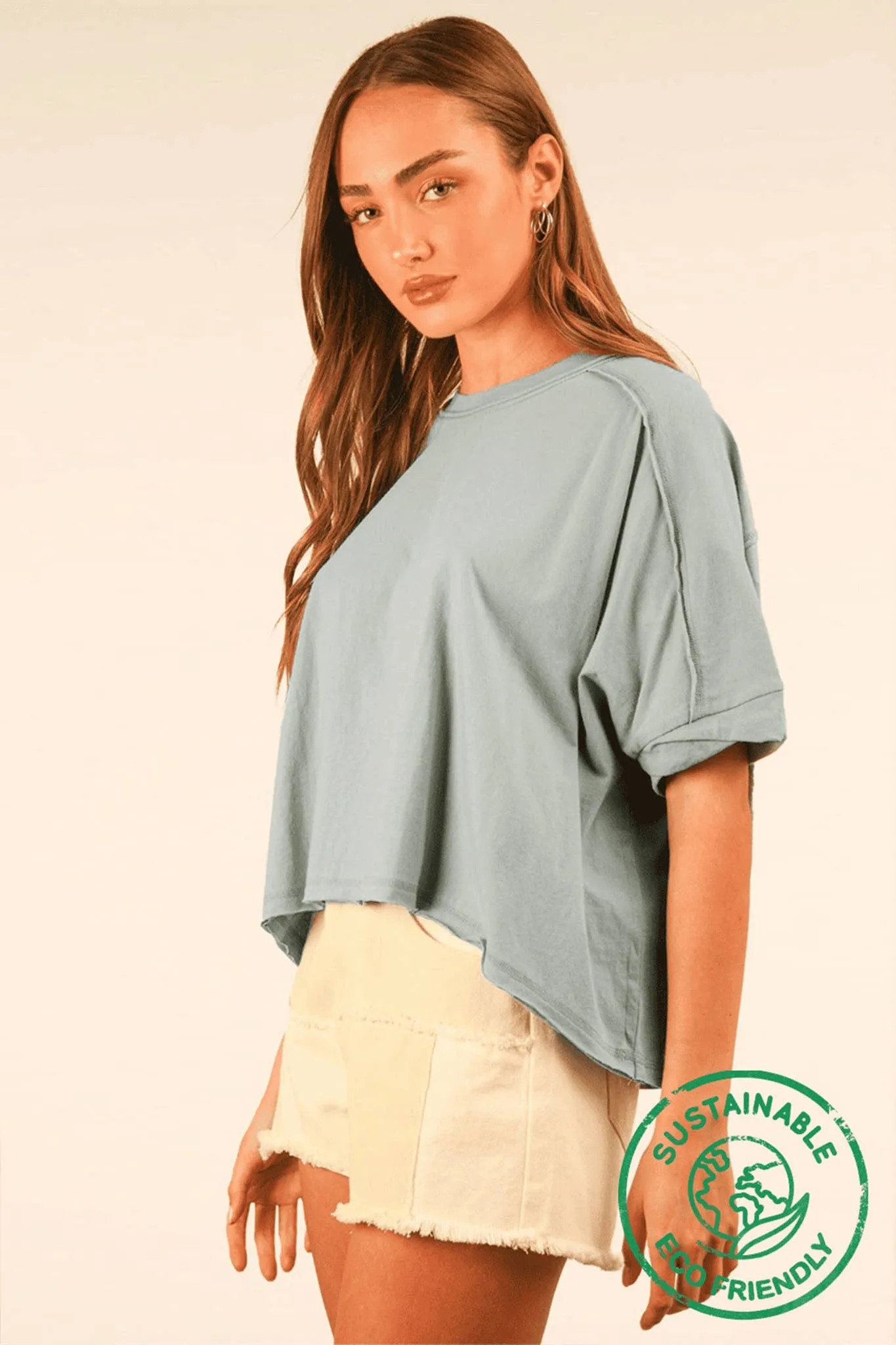 Oversized Crop Comfy Top