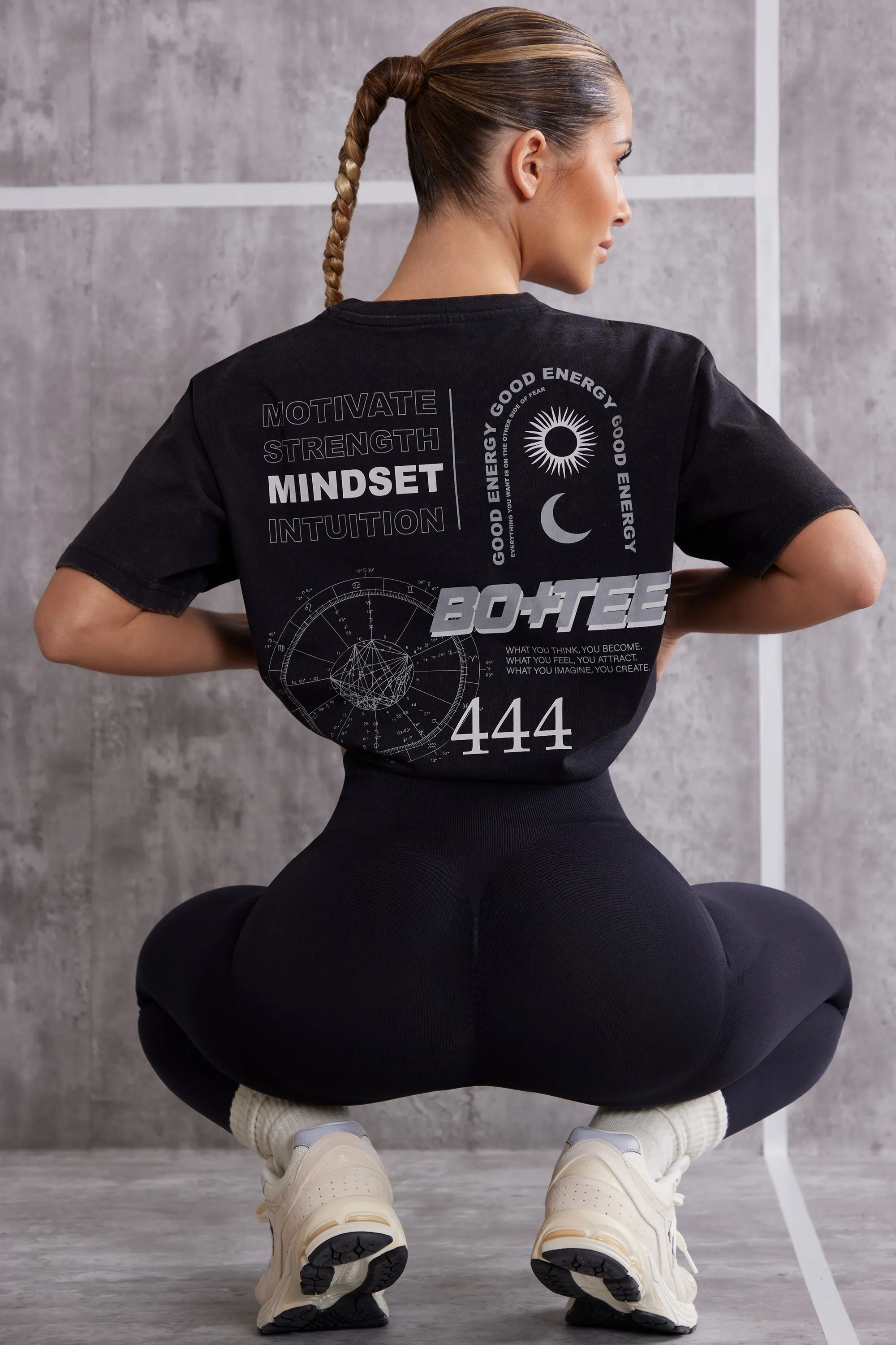 Oversized T-Shirt in Jet Black