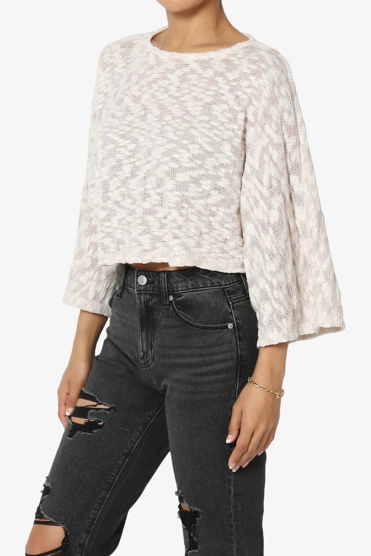 Paige Marled Knit Boxy Crop Top