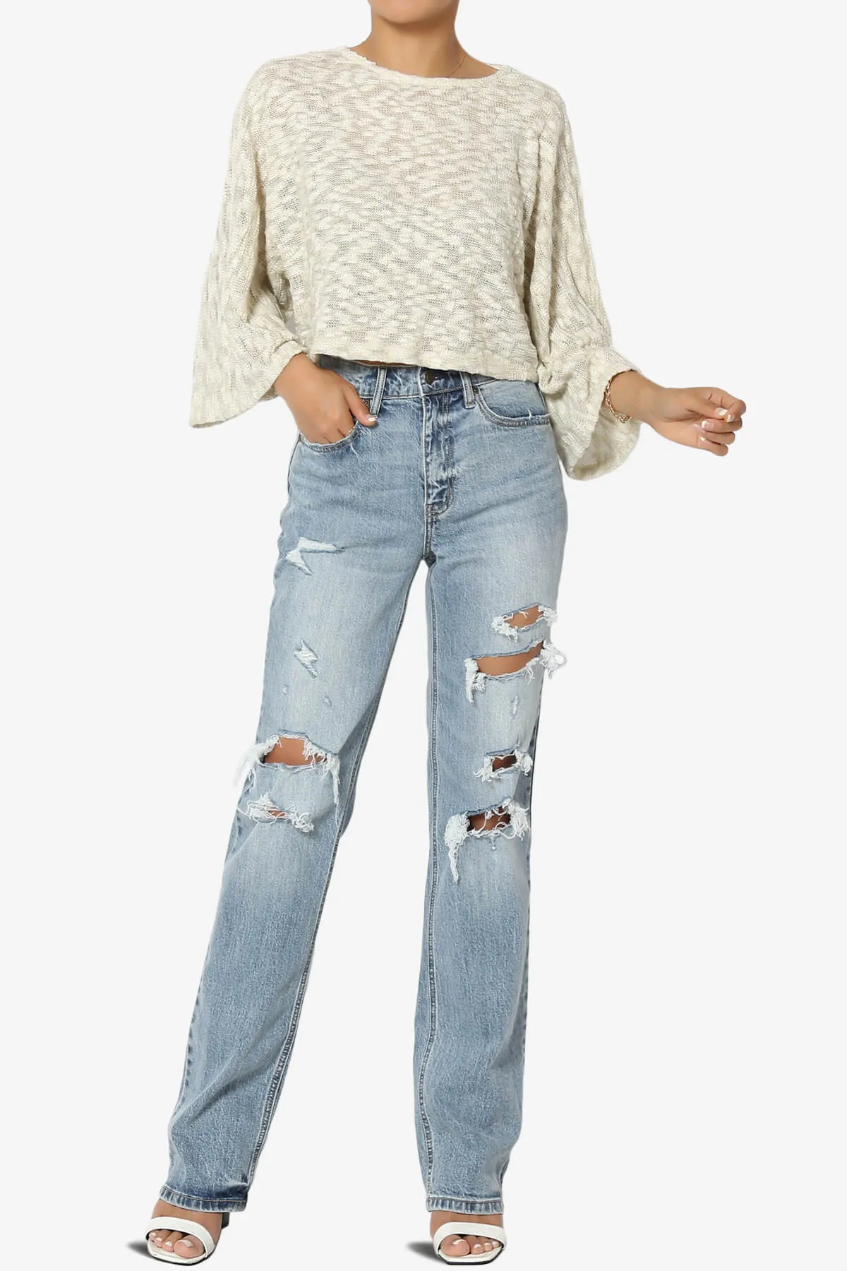 Paige Marled Knit Boxy Crop Top