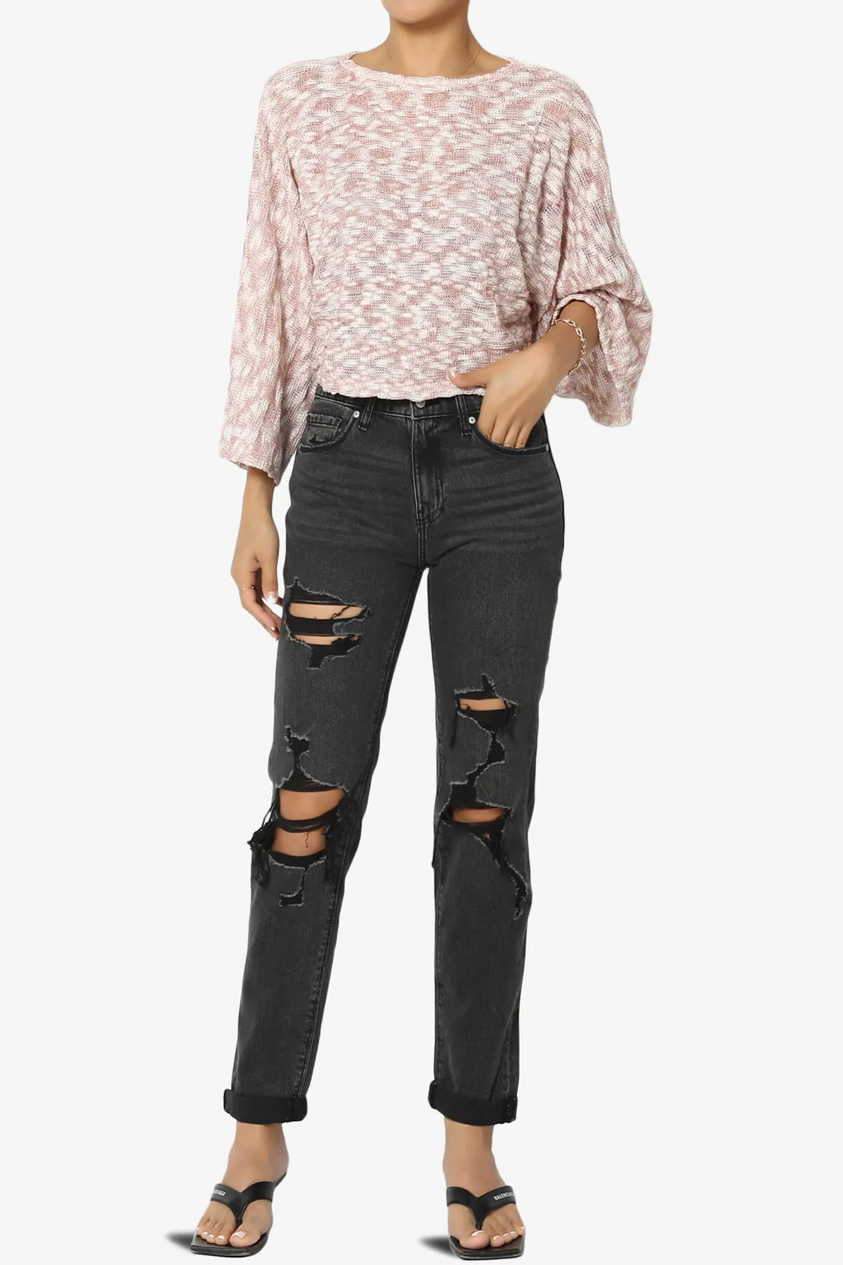 Paige Marled Knit Boxy Crop Top
