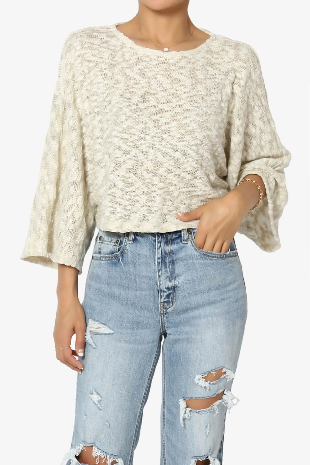 Paige Marled Knit Boxy Crop Top
