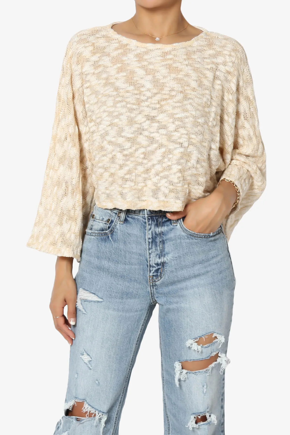 Paige Marled Knit Boxy Crop Top