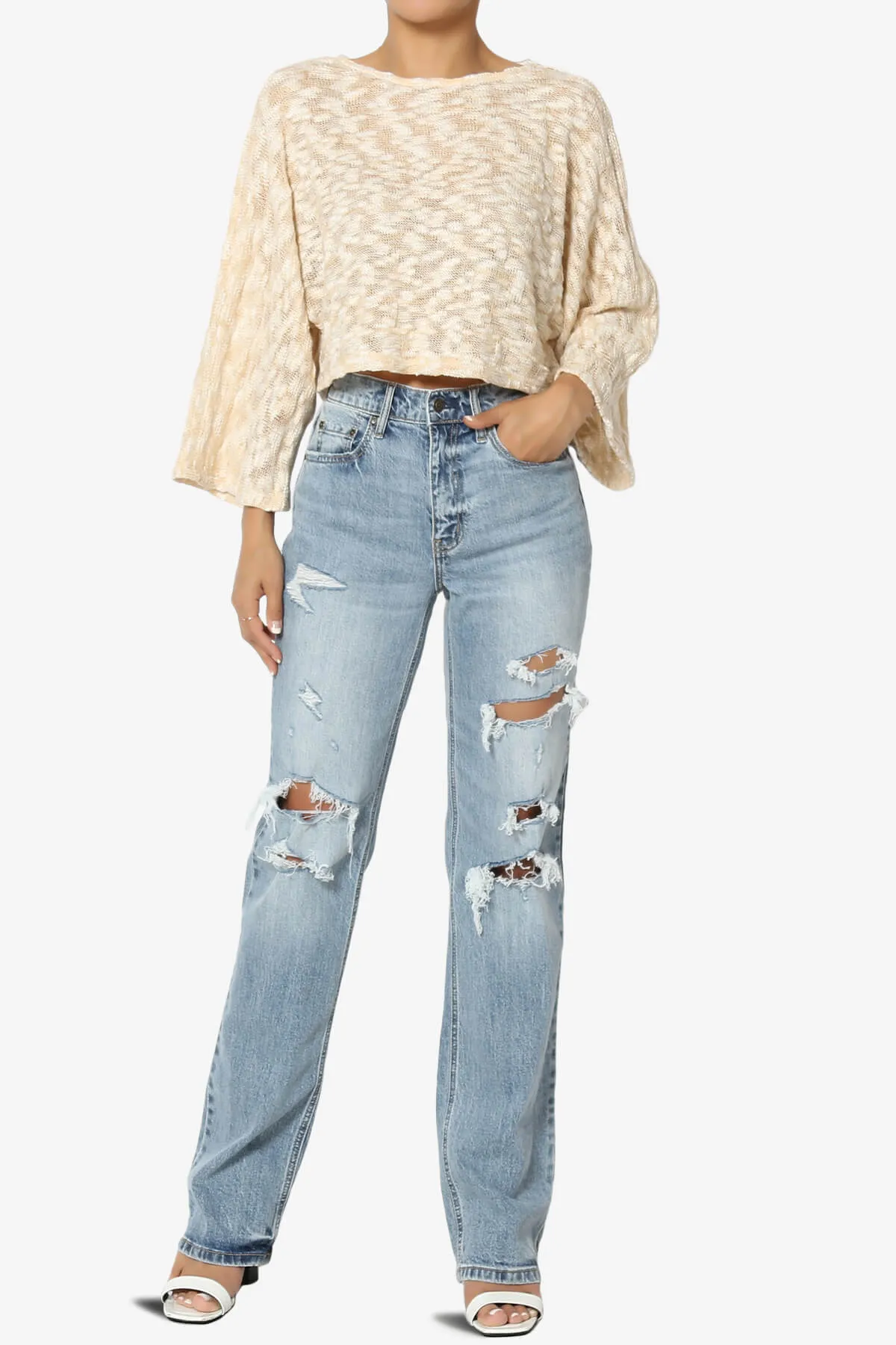 Paige Marled Knit Boxy Crop Top