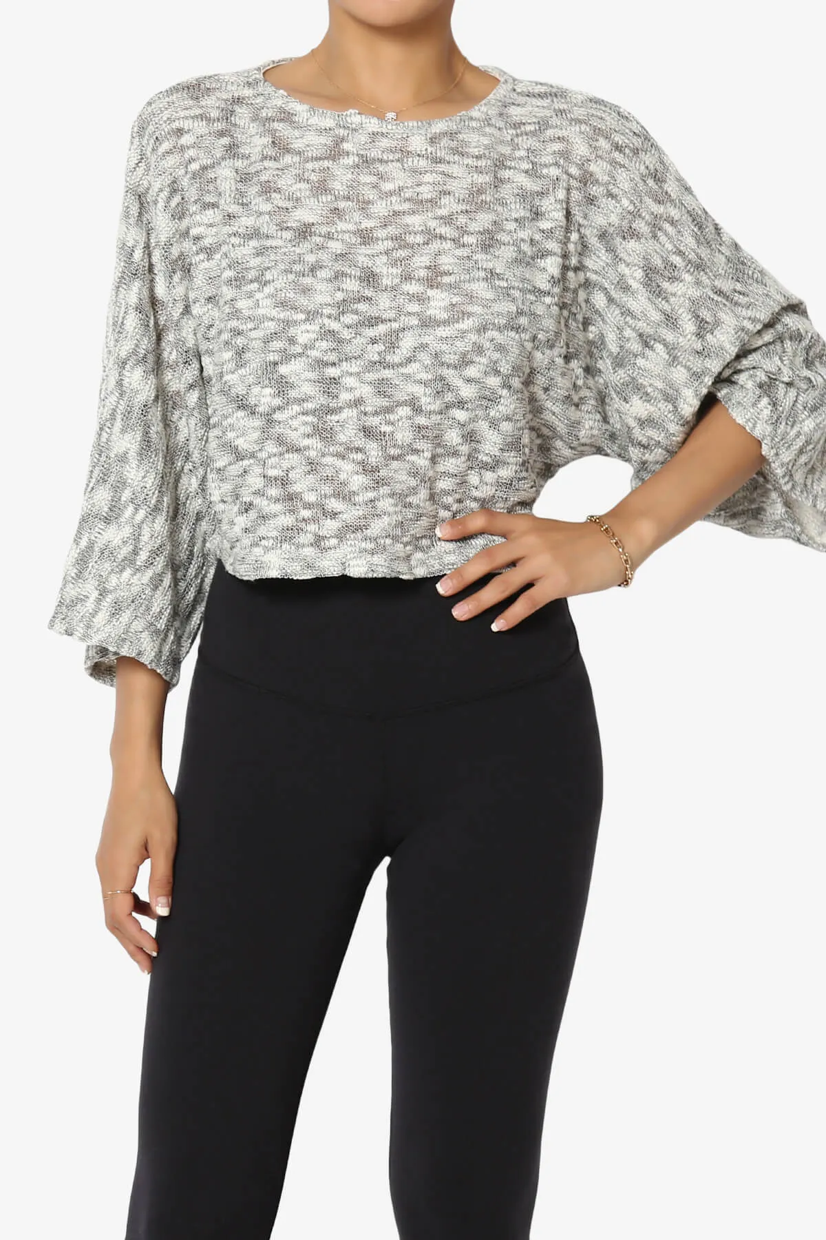 Paige Marled Knit Boxy Crop Top