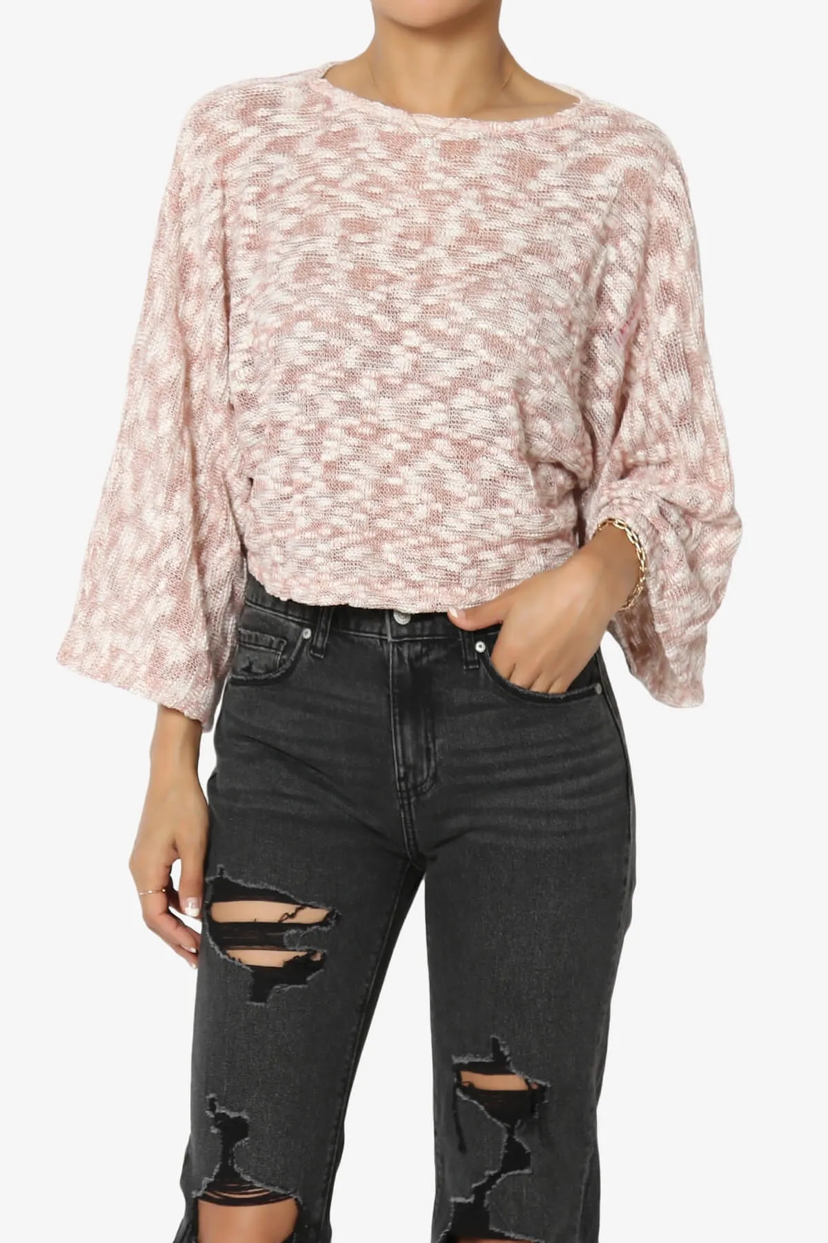 Paige Marled Knit Boxy Crop Top