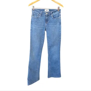 Paige Skyline Mid Rise Bootcut Light Wash Blue Jeans 26