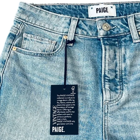 Paige Womens Robbie Ultra High-Rise Denim Bermuda Shorts. BKE Size 25 #1251 NWT