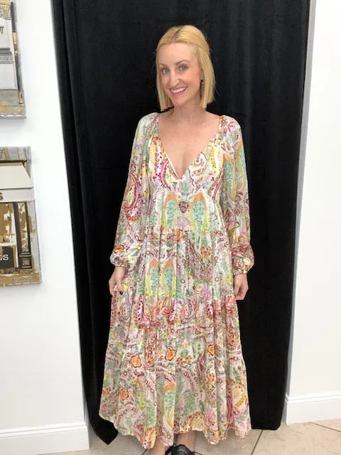 Paisley Lavender Maxi Dress