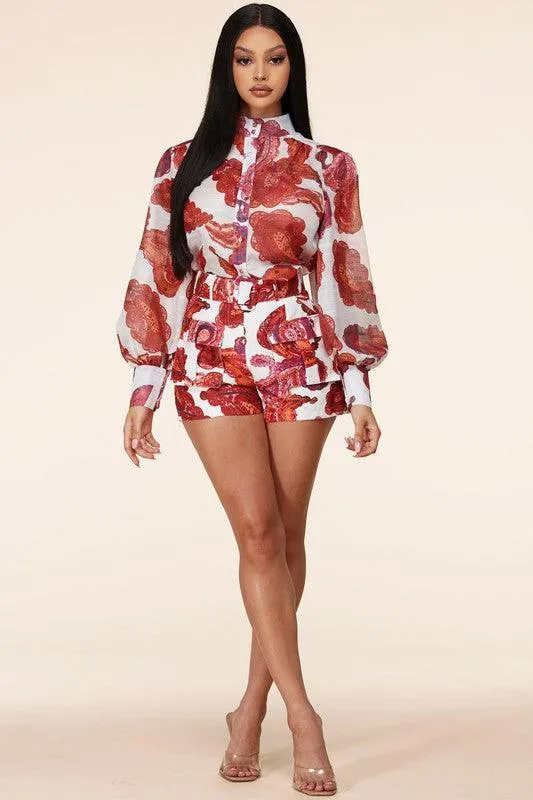 Paisley short set