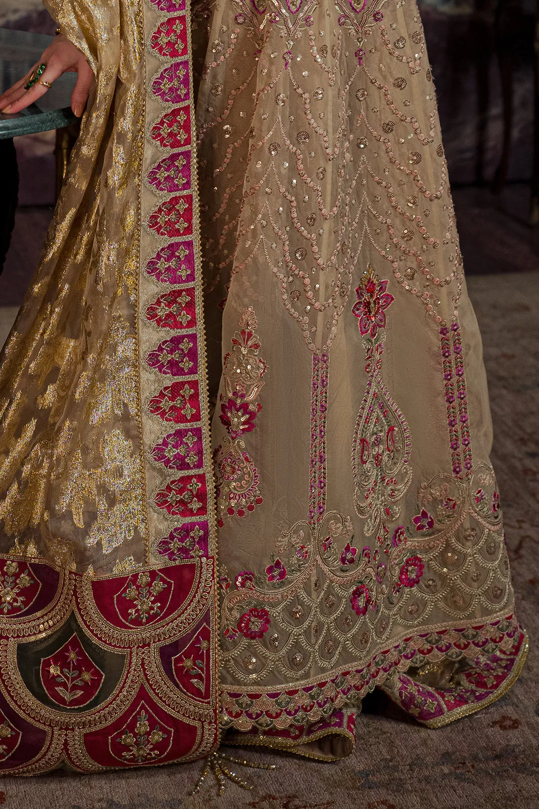 Pakistani Sharara Dress with Traditional Pishwas Frock