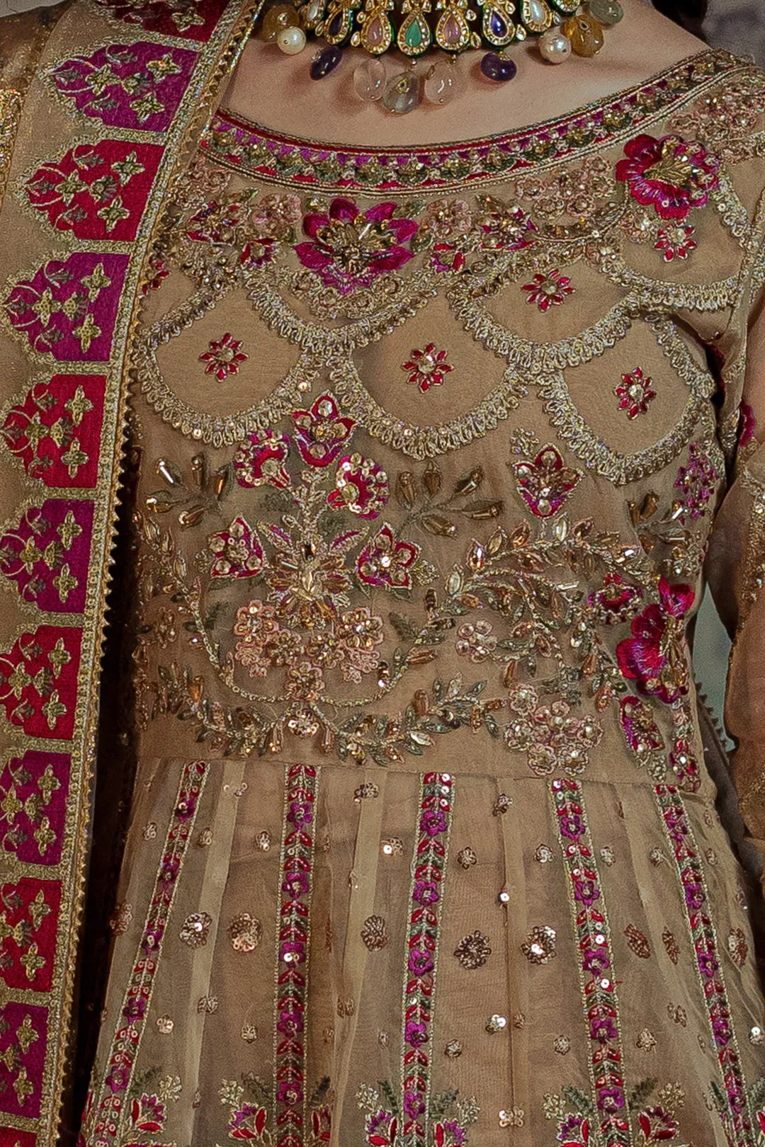 Pakistani Sharara Dress with Traditional Pishwas Frock