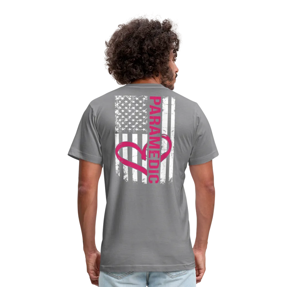 Paramedic Flag Unisex Jersey T-Shirt by Bella   Canvas
