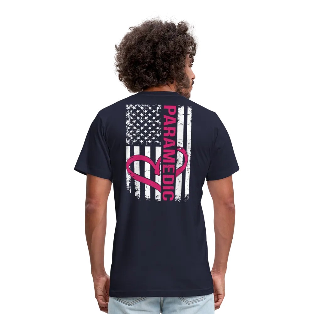 Paramedic Flag Unisex Jersey T-Shirt by Bella   Canvas