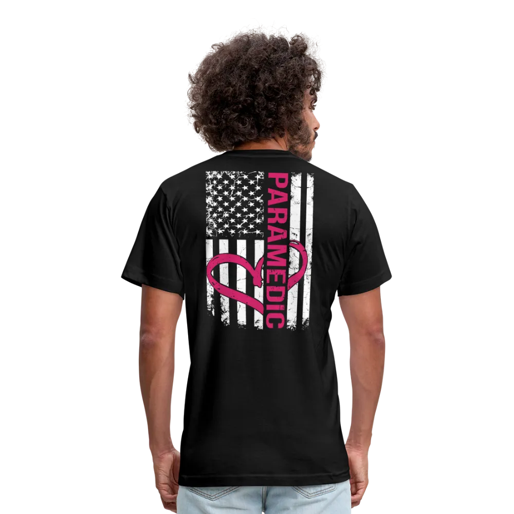 Paramedic Flag Unisex Jersey T-Shirt by Bella   Canvas