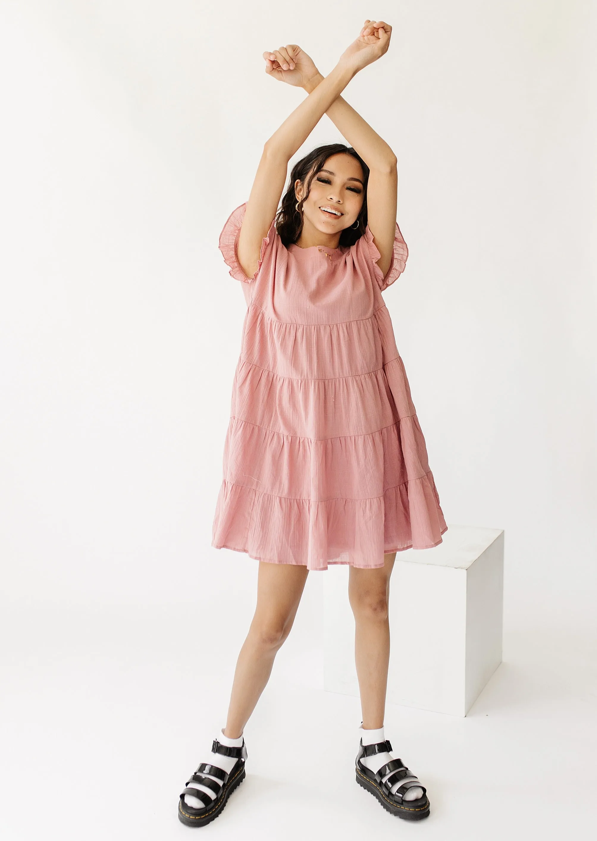 Paris Girl Mini Dress// Rose