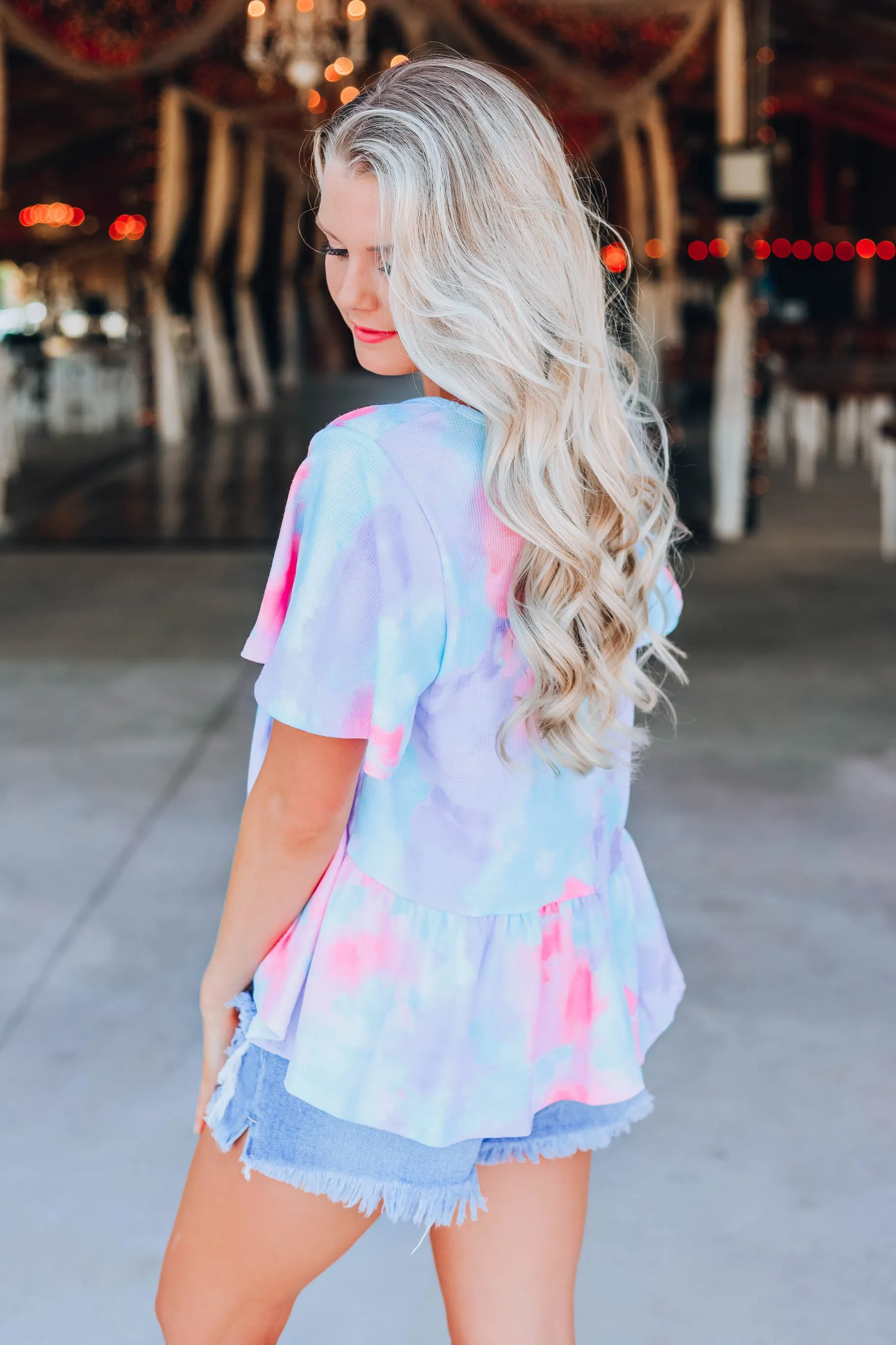 Pastel Clouds Babydoll Top
