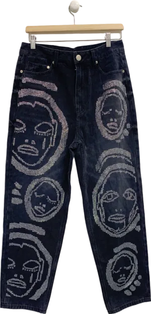 Patrick Church Black Face Art Jeans UK W30