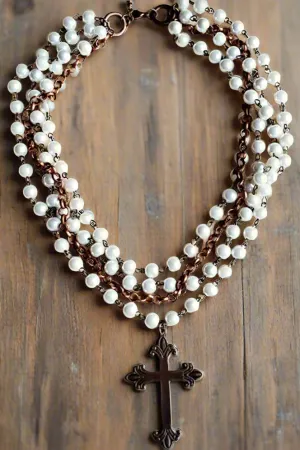 Pearl & Copper Necklace