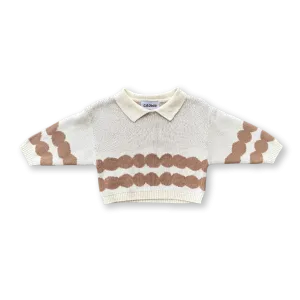 Pebble Collar Pull Over - Milk & Clay