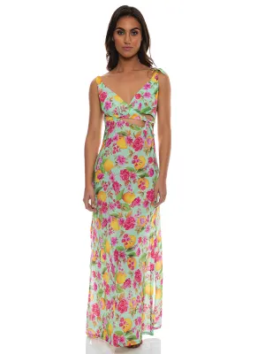 Peek A Boo Tie Back Maxi Dress ::RET