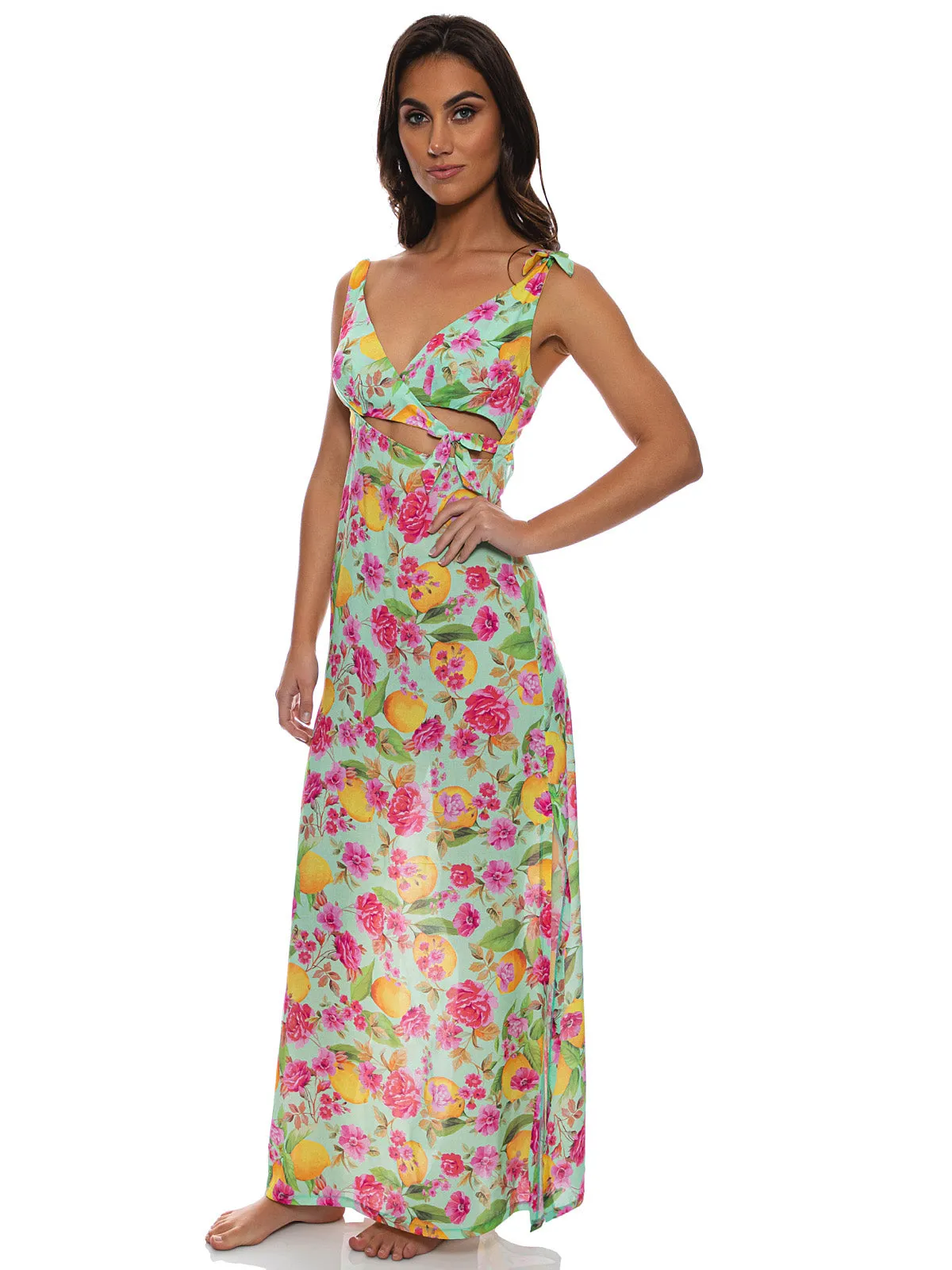 Peek A Boo Tie Back Maxi Dress ::RET