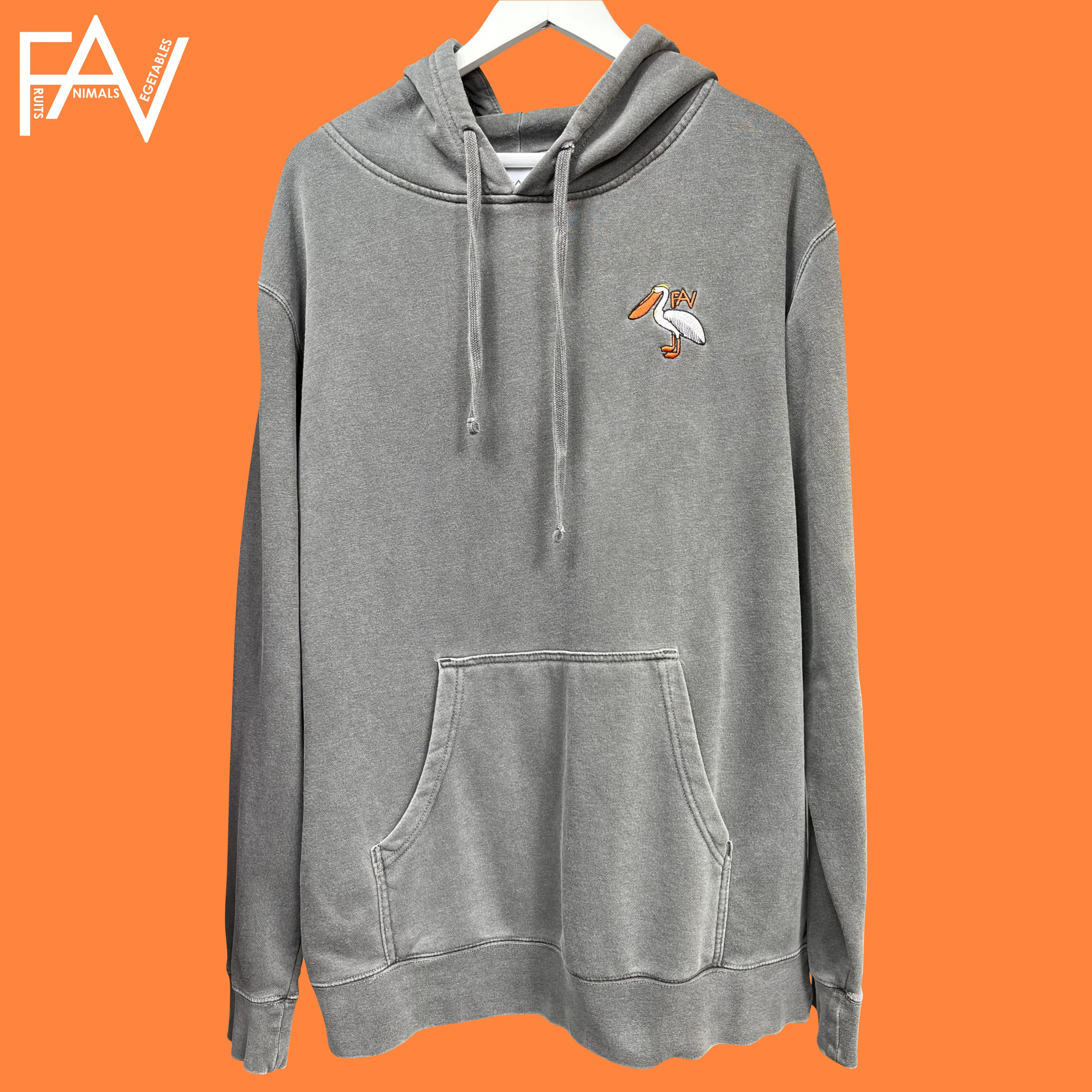 Pelican - Black Pigment Dyed Mid-Weight Hoodie
