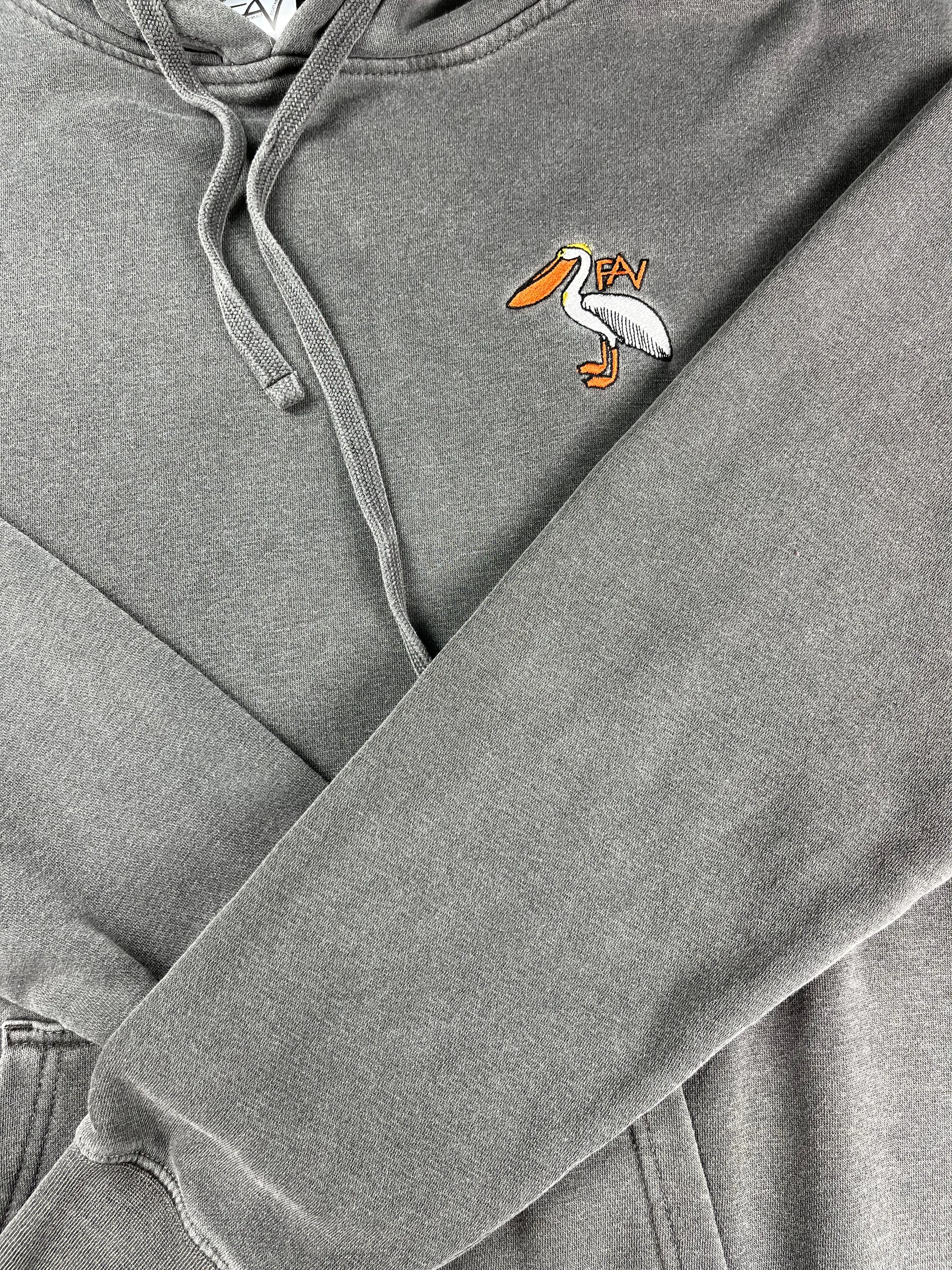 Pelican - Black Pigment Dyed Mid-Weight Hoodie