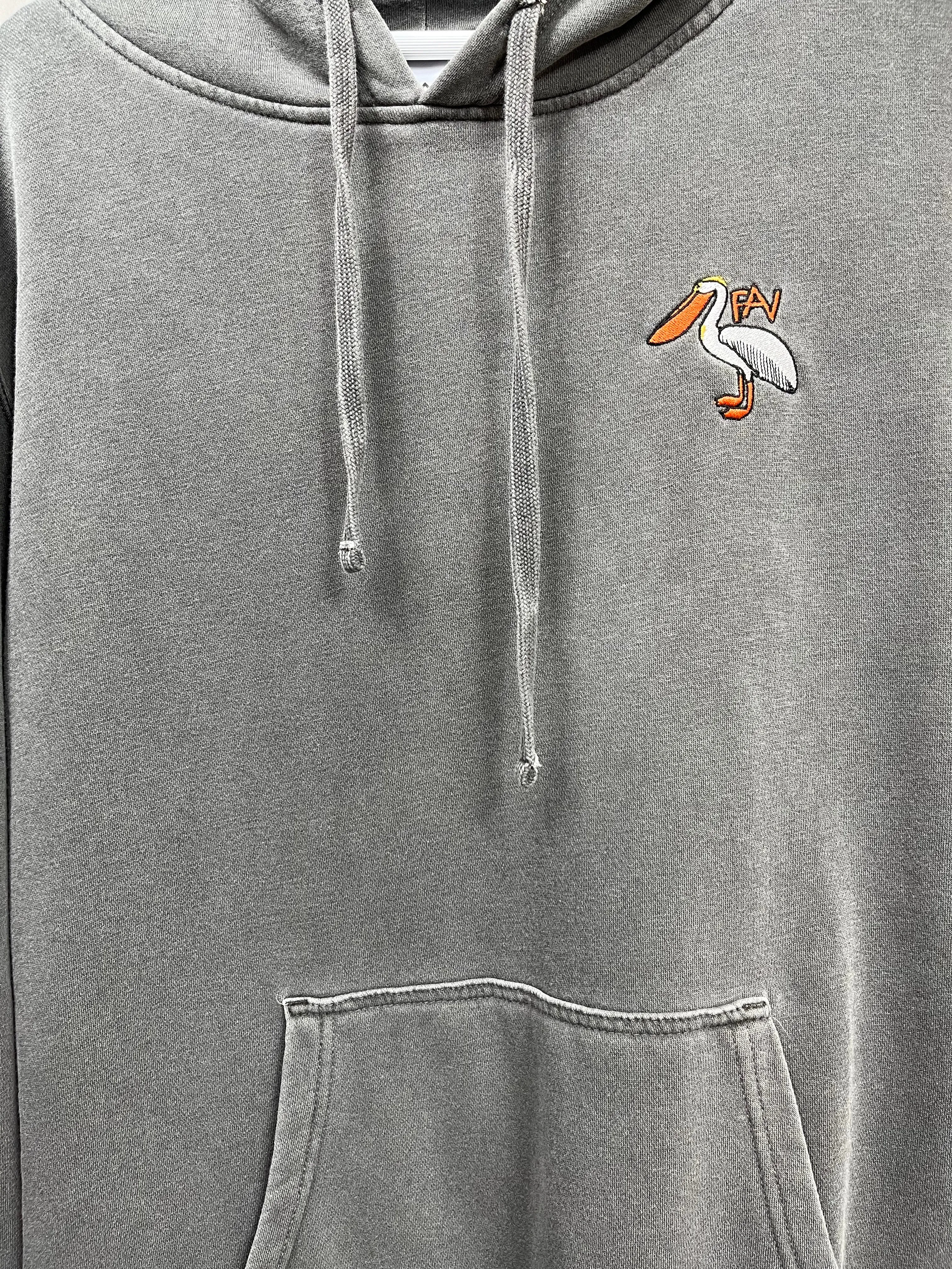 Pelican - Black Pigment Dyed Mid-Weight Hoodie