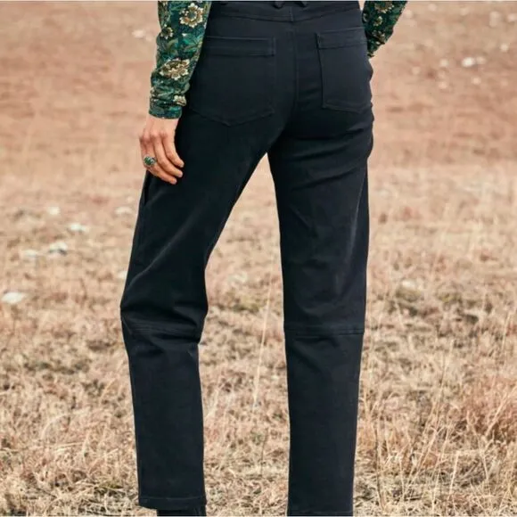 Peruvian Connection Evie Cropped Pants Black Jeans Size 4