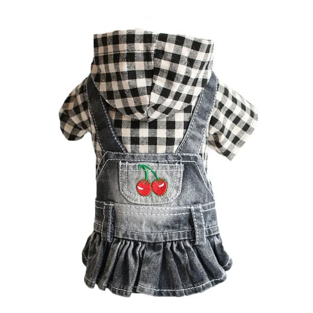 Pet Clothes Dog Denim Jeans Jacket Coat Classic Hoodies