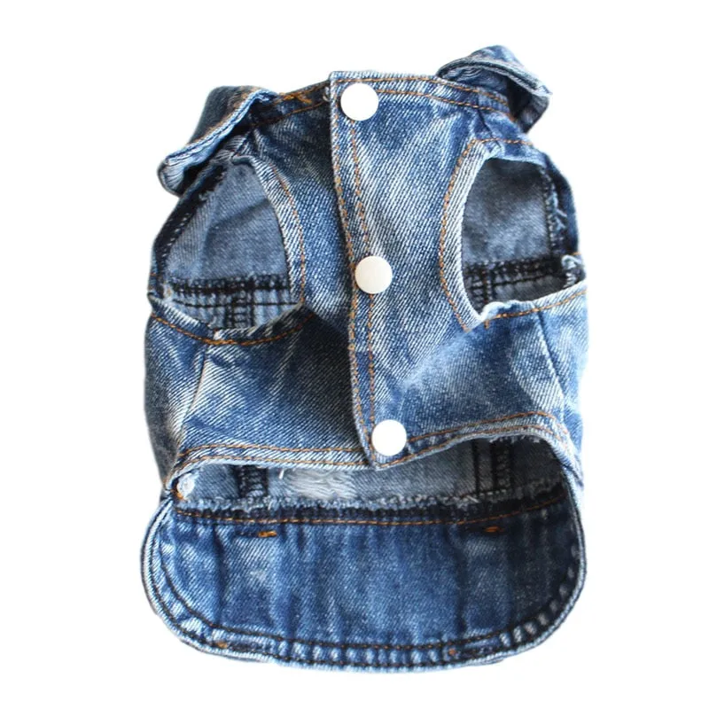 Pet Clothes Dog Denim Jeans Jacket Coat Classic Hoodies